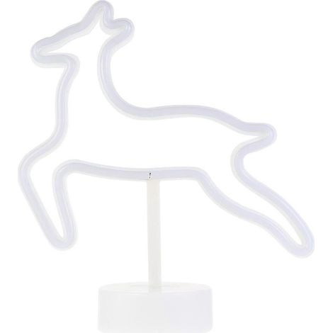 Décorations de Noël : statues, boules, figurines de rennes, lampes de Noël, guirlandes lumineuses de cerfs, enseignes lumineuses néon pour bars (1/5)