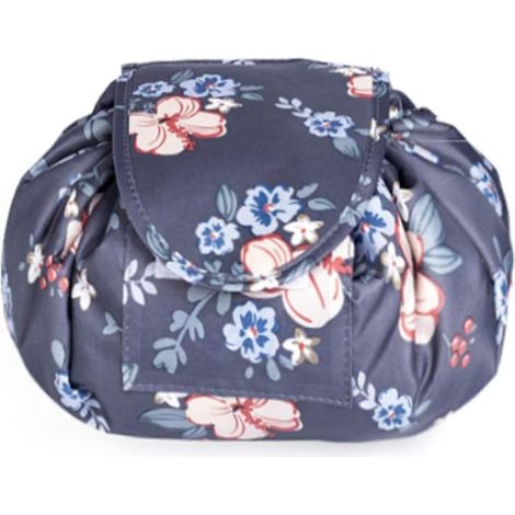 Sac de toilette paresseux de maquillage de grande capacité Voyage portable décontracté Imperméable Sac de rangement Magic Makeup parfait pour les femmes filles (Fleur), (1/2)