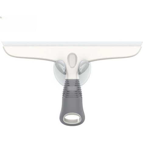 Blanc et Gris,Raclette Vitre Silicone avec Support Ventouse, Raclette Vitre Professionnel pour PareBrise de Voiture, Fenêtre, Porte (1/4)