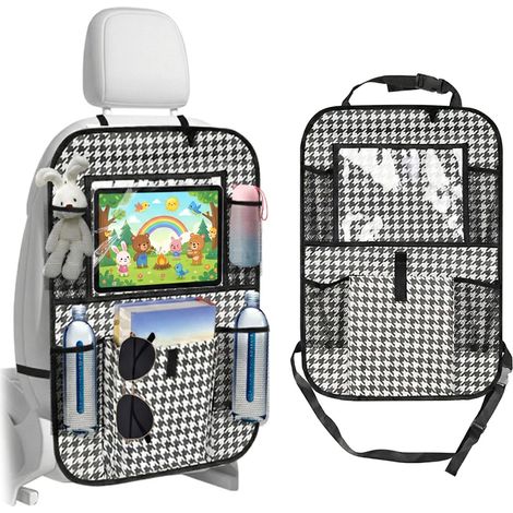 Support Tablette Voiture Appuie-tête Universel 4,7-13'' pour iPad et Téléphone, avec Porte-Gobelet et Espace de Rangement, Porte (1/5)