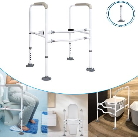 HENGMEI Support de toilettes - Support de toilettes - Pour personnes âgées et personnes âgées - Antidérapant - 6 niveaux - Jusqu'à 200 kg (1/5)