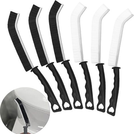 6 Pièces Brosse Interstice, Poignée Ergonomique, Alliage Anti-rouille, Fenêtre Salle De Bain Cuisine (1/5)