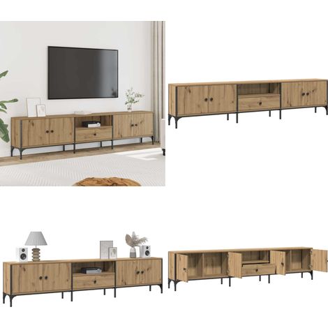 vidaXL TV-Schrank mit Schublade Artisan-Eiche 200x25x44 cm (1/5)