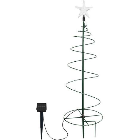 1 pièces Sapin de Noel Artificiel Solaire, Decoration Exterieur, Lumiere Exterieur Jardin, Guirlande Lumineuse, Deco Noel Arbre Lumineux LED ,Hauteur 50cm(Blanc Chaud) (1/4)