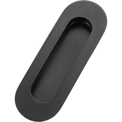 Poignée invisible en acier inoxydable pour tiroir de meuble, intégrée, noire et ronde. (1/5)