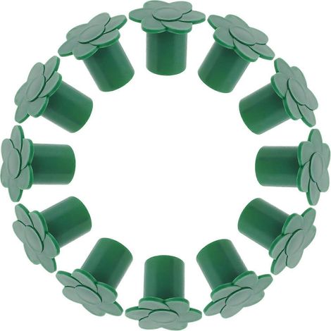 12 capuchons de protection pour poteaux en bambou manchons plastique PP résistants aux intempéries polyvalents (1/5)
