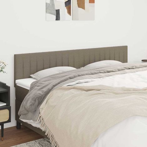 Tête de lit 160 x 5 x 78/88 cm en tissu taupe, hauteur réglable, 9.5kg - PANGIVO (1/5)