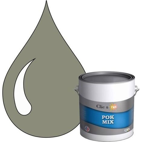 Peinture d'Accroche et Finition 2 en 1 - POK - POK MIX - Acrylique Satinée - RAL 7030 - 3L (1/4)