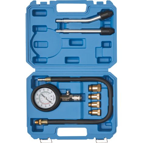 KRAFTPLUS K.286-6296 Kompressionstester Satz für Benzin Motoren Kompressionsprüfer Druck Prüfgerät Öldruck Tester
