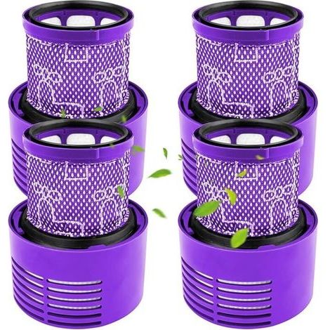 4 Pack Filtre Compatible avec Dyson V10, Accessoire Aspirateur, Cyclone Pièce de Rechange pour Aspirateur À Vide Lavable, Total Clean (1/5)
