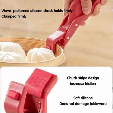 Accessoires de cuisine - Lot de 3 pinces multifonctions - Silicone - Anti-brûlure - Prise en main stable (1/4)