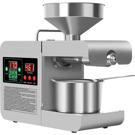 Machine à huile, technologie d'extraction à froid, design en acier inoxydable, X8S-220V, UE (1/2)