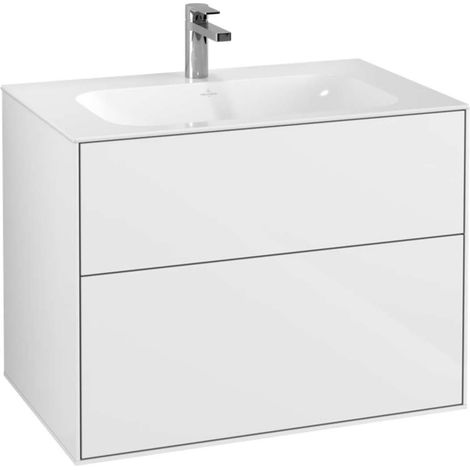 Finion, Mobile lavabo, 796 x 591 x 498 mm, modello sospeso, In legno, Laccato Bianco Lucido (1/5)
