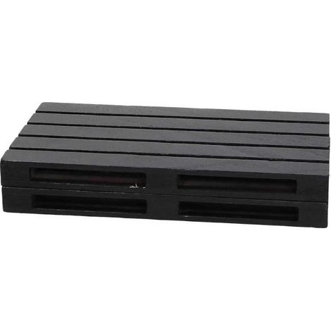 Set 2 Vassoi Pallet Piccolo 20x12 cm in legno nero