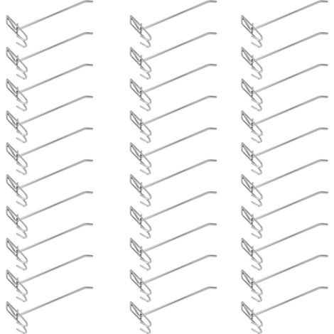 30 Eisenhaken für Drahtregale, Schmuckaufstellerhaken, 3,5 mm dick, 20 cm lang, 30er-Packung (1/5)