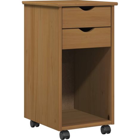 Maison Exclusive - Mobile con Ruote Marrone Miele 34 x 39 x 65,5 cm