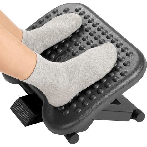 Repose-pieds, Repose-pieds réglable en hauteur et angle réglabl, 3 réglables en Hauteur, Antidérapants, pour bureau/maison/voyage etc (1/5)