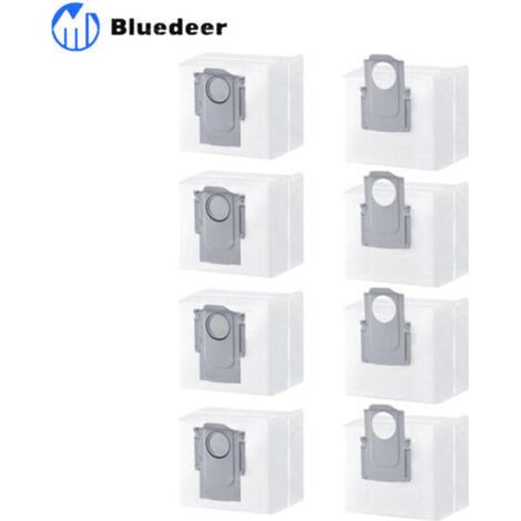 Lot de 8 Sacs d'Aspirateur pour Roborock S8+, S8 Pro Ultra, S7 MaxV Ultra, Q7+, Q7 Max+, Q8 Max+, Q5 Pro+ - Kit d'Accessoires de Rechange