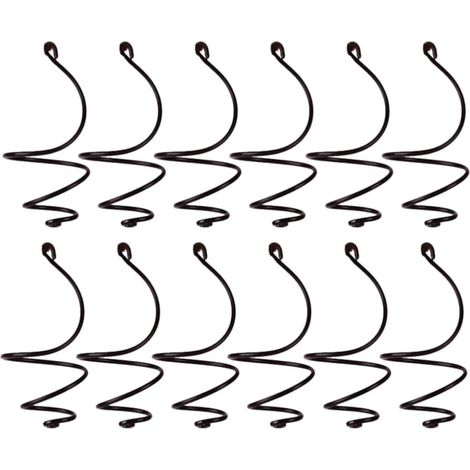 Support pour plante aérienne en spirale de fer noir, pratique et facile à utiliser intérieur (1/5)