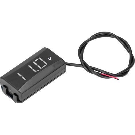 Testeur de Tension Numérique LED 12V-80V Universel pour Voiture Moto Véhicule Électrique Blanc (1/5)
