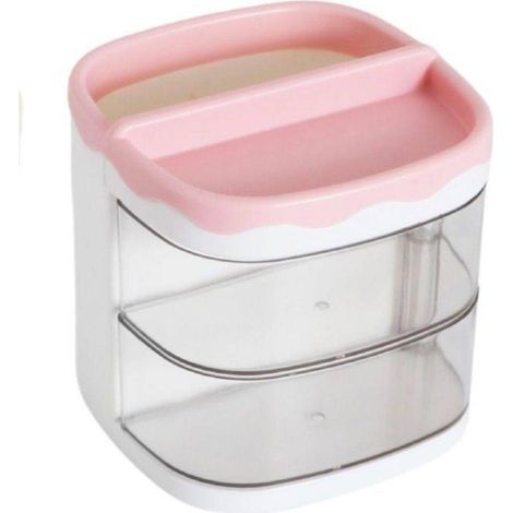 Trade Shop - Organizer Rosa Con Cassetti Organizzatore Scrivania Penne Trucco Cancelleria - (1/3)