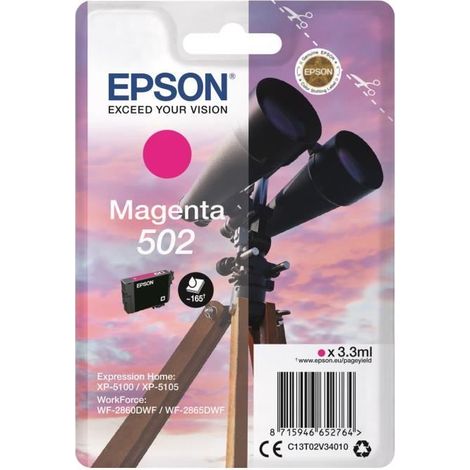 Epson Singlepack Magenta 502 Ink C13T02V34020
