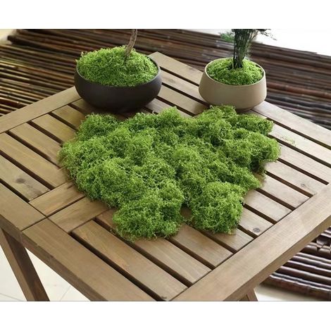 Artisanat de mousse artificielle aménagement paysager gazon rocaille décorative clair 50g Vert (1/5)