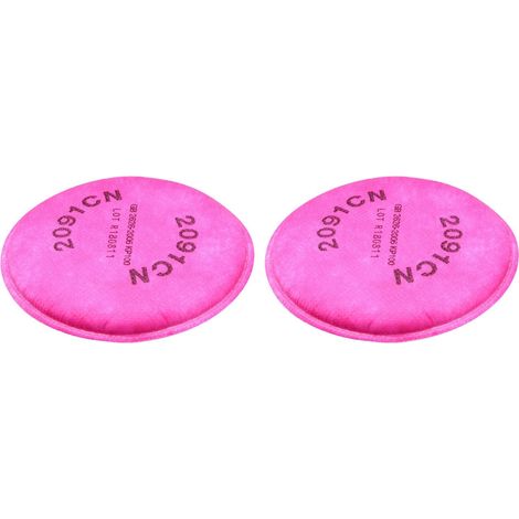 Filtre en coton anti-poussière P100 2091 pour masque respiratoire de sécurité, compatible avec les masques anti-poussière des séries 6000 et 7000. (1/5)