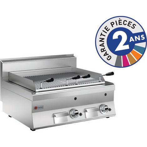 Grillade pierres de lave à gaz - Grille 38 dm² - Gamme 650 - Baron