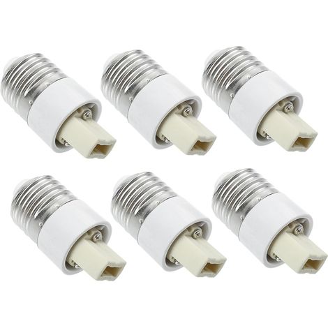 Adaptador de luz LED E27 a G9 para PC, práctico convertidor de iluminación con rosca para lámparas de mesa y de techo, juego de 6 piezas compatible con bombillas LED