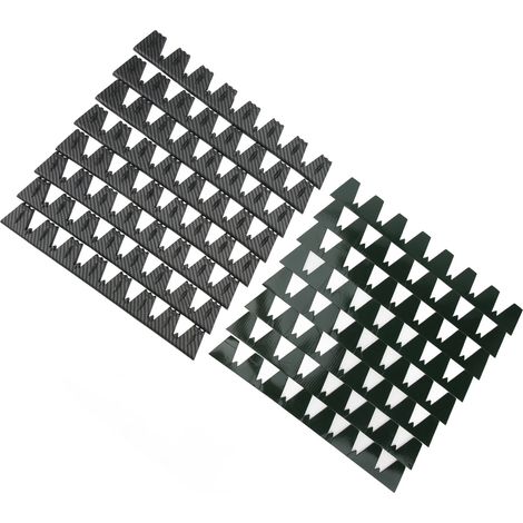 Lot de 8 protections de pare-chocs avant anti-rayures, universelles, style fibre de carbone. (1/5)