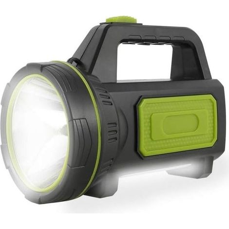 Lampe torche LED ultra-puissante rechargeable par USB, 135 000 lumens, batterie 6 000 mAh avec éclairage latéral, étanche et haute puissance. (1/5)