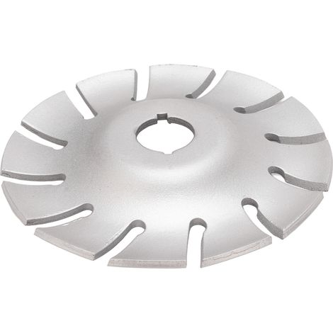 Disque de sculpture bois meule de façonnage 125 mm acier inoxydable 12 dents accessoire pour meuleuse angle argenté (1/5)