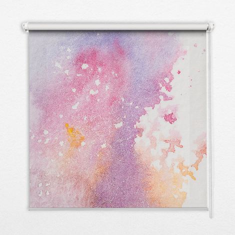 Innenrollo Fensterrollo - Rollo ohne Bohren - Sichtschutzrollo - Lichtdurchlässiges Rollo - Rechteckiges - Rollo - (150 cm x 140 cm) - Künstlerischer Farbklecks
