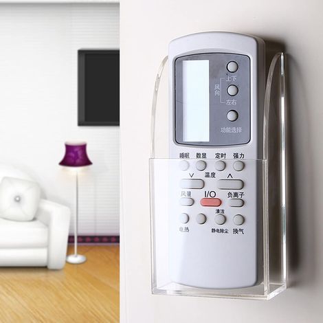 Organisateur de support de télécommande, support mural pour climatiseur TV ou Boîte de rangement pour support de bureau [1 télécommandes]- (1/5)
