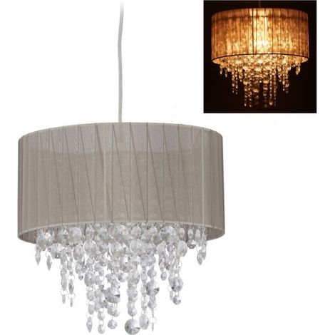Lampada a sospensione con cristalli (1/5)