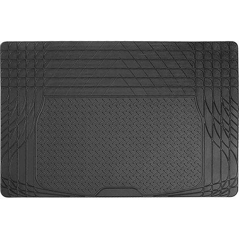 Tapis de Coffre Noir en Caoutchouc - Pour Protéger la Moquette de votre Véhicule - 120 x 80 cm - Convient à Toutes les Voitures - Couper pour l’Ajuster (1/3)