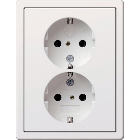 GIRA 0783112 DOPPEL-SCHUKO KS FLÄCHENSCHALTER REINWEIß (1/3)