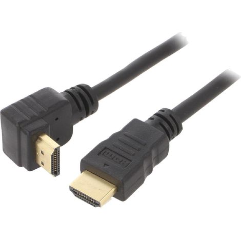 Cable HDMI 2.0 male 90o 3m noir