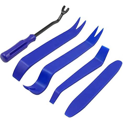 Outil de démontage de garniture 5 pièces Outils de levier en plastique Outil de démontage de fixation Outils de démontage de garniture de voiture pour le démontage de garniture de porte, de panneau au (1/5)