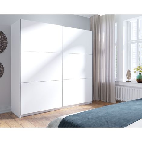 Armoire dressing coulissante blanche 200cm KAS (1/5)