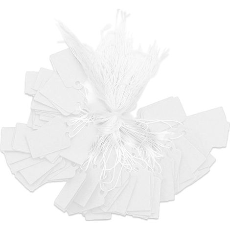 500 mini etiquetas de cordón, etiquetas para joyería, etiquetas en blanco para ropa y otros productos de joyería y prendas de vestir, 15x24 mm