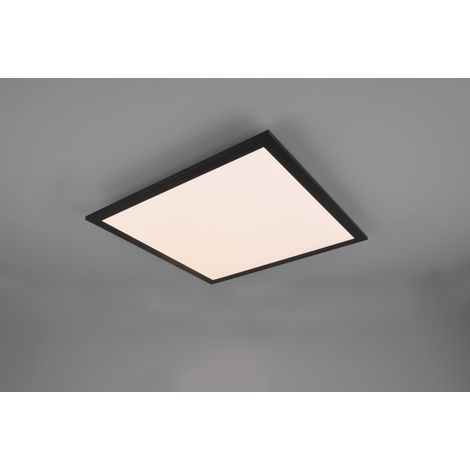 GAMMA PLAFONIERA LED 18W 2300lm, 2700 - 6500K QUADRATA BORDO NERO CON TELECOMANDO MULTIFUNZIONE 45X45CM DIMMERABILE (1/5)
