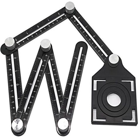 Règle de Mesure Multi-Angle Pliant pour Positionnement de Carrelage et Tuile (1/4)