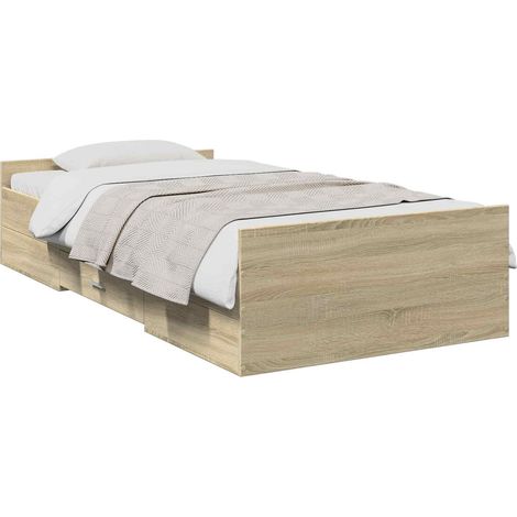 Maison Exclusive - Telaio del letto con storage Rovere Sonoma 80 x 200 cm (1/5)