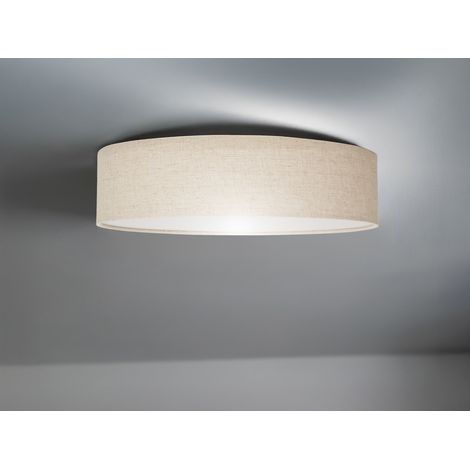 LED Deckenleuchte Leinenstoff / Abdeckung satiniert, Ø 40cm (1/5)