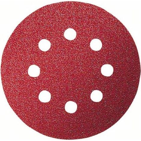 Lot de 5 Disques abrasifs Diamètre 125 mm 8 trous Grain 60 pour Ponceuse excentrique Bois Métal (1/3)