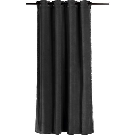 Rideau Occultant et Isolant Thermique en Coton Épais avec Œillets pour Chambre 135 x 280 cm - PANGIVO (1/2)