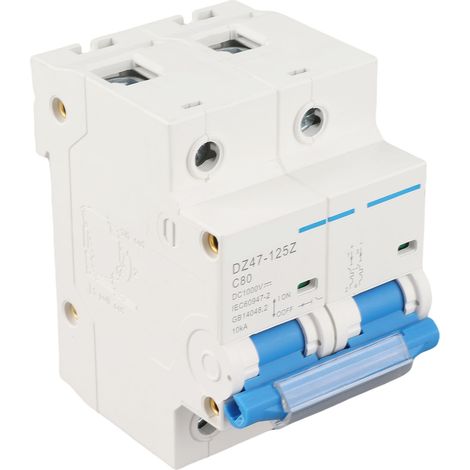 Disjoncteur miniature 10 kA, rail DIN 36 mm, protection contre les surcharges, 1000 V CC (1/5)