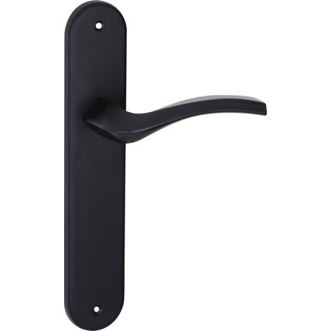 Manilla puerta zamak negro placa rectangular modelo 1027 (1/5)